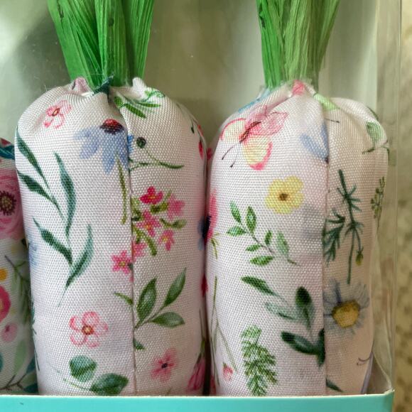 Martha Stewart Decorative Carrots Spring Floral Easter Bowl Filler 6pc New - Picture 3 of 6
